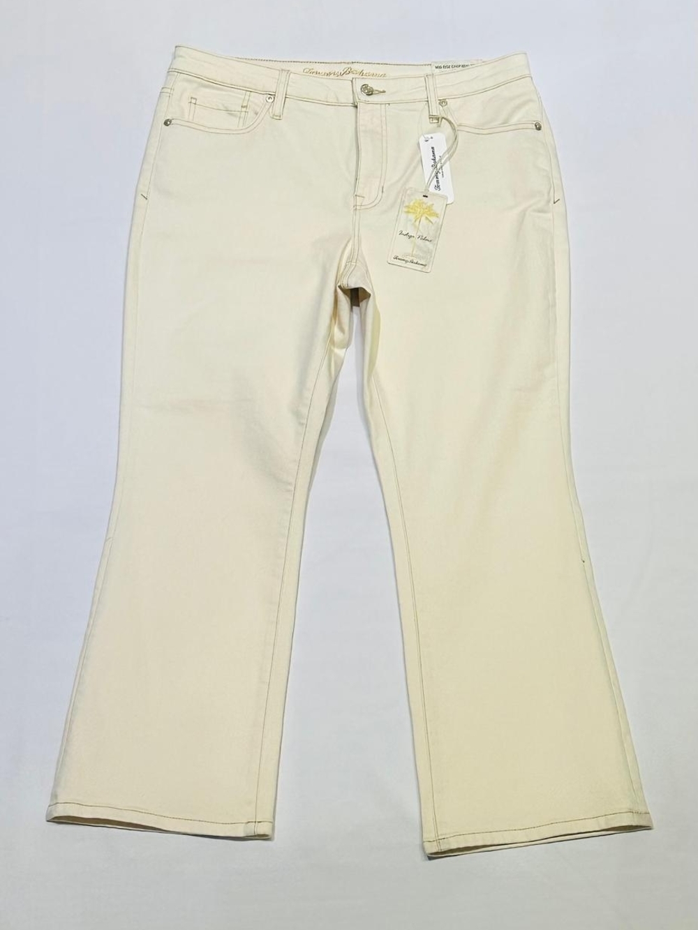 Tommy Bahama Cream Mide - Rise Indigo Palms Women's Jeans - Picture 2 of 5